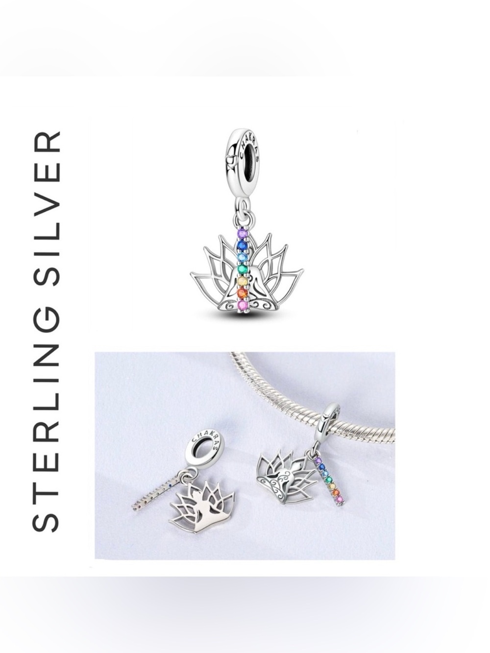 🌟🌟 S925 Lotus Chakra Charm